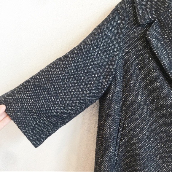 Cabi Blair Oversized Wool Jacket Pea Coat Tweed Navy Pockets #689 Fall Small - Picture 13 of 16